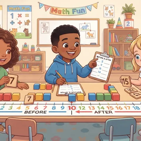 Before and After Numbers Worksheets