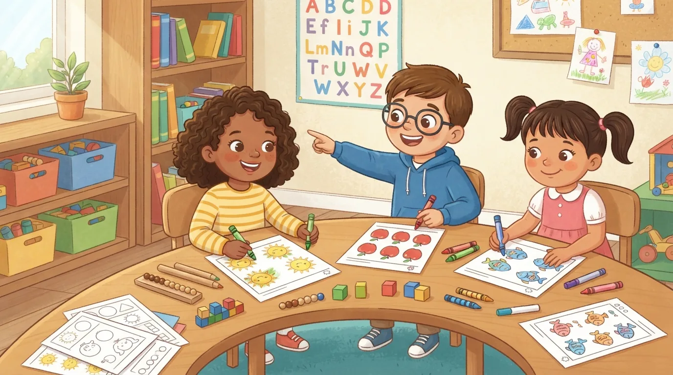 I have this page and need a main image for it.

Global visual direction for this site: Use a bright, friendly cartoon illustration style with clean shapes, expressive but natural characters,