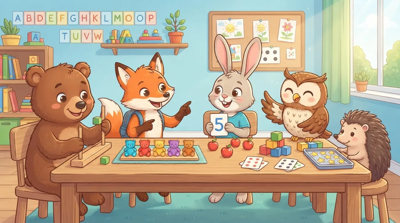 I have this page and need a main image for it.

Global visual direction for this site: Use a bright, friendly cartoon illustration style with clean shapes, expressive but natural characters,