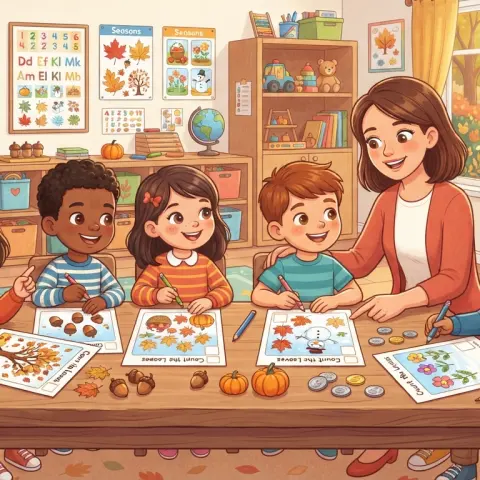 Seasonal Counting Worksheets