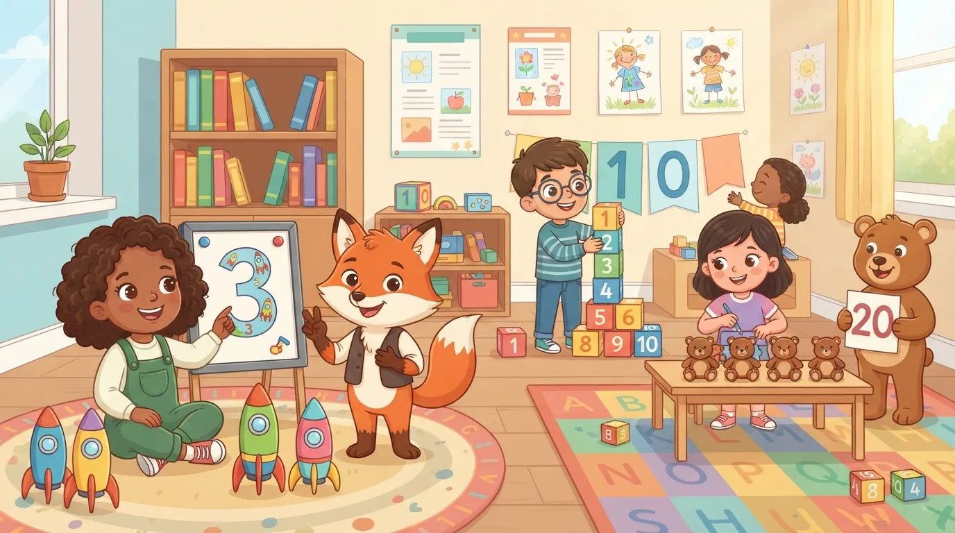 I have this page and need a main image for it.

Global visual direction for this site: Use a bright, friendly cartoon illustration style with clean shapes, expressive but natural characters,